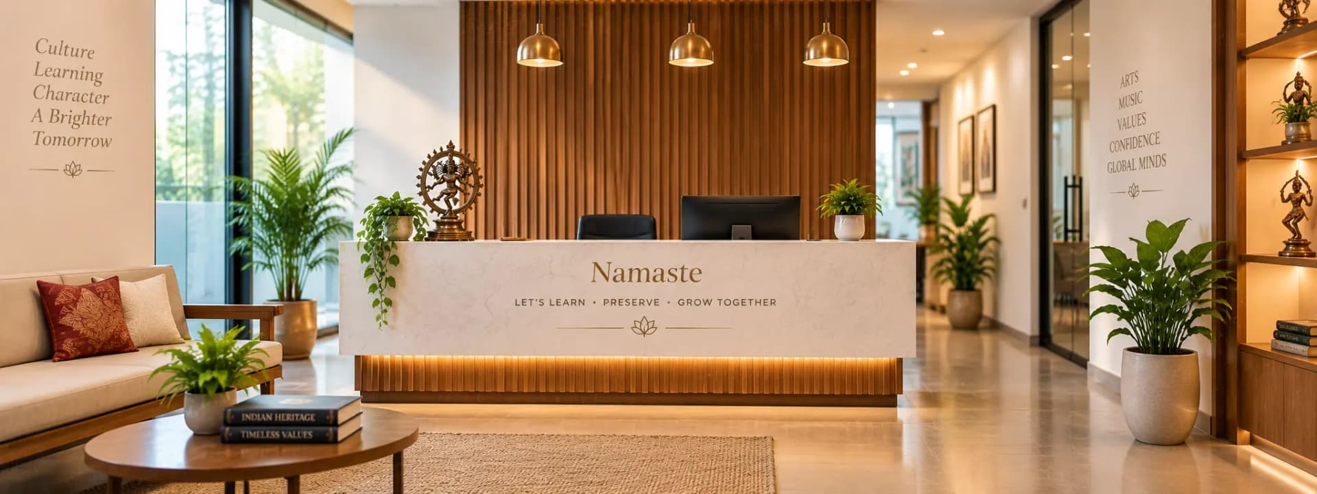 The Sanskrivo reception desk